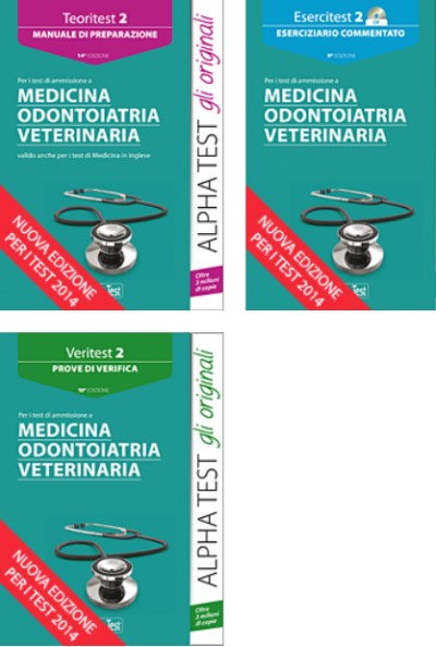 Manuale + 2 Eserciziari di Medicina Odontoiatria Veterinaria + 1 CD